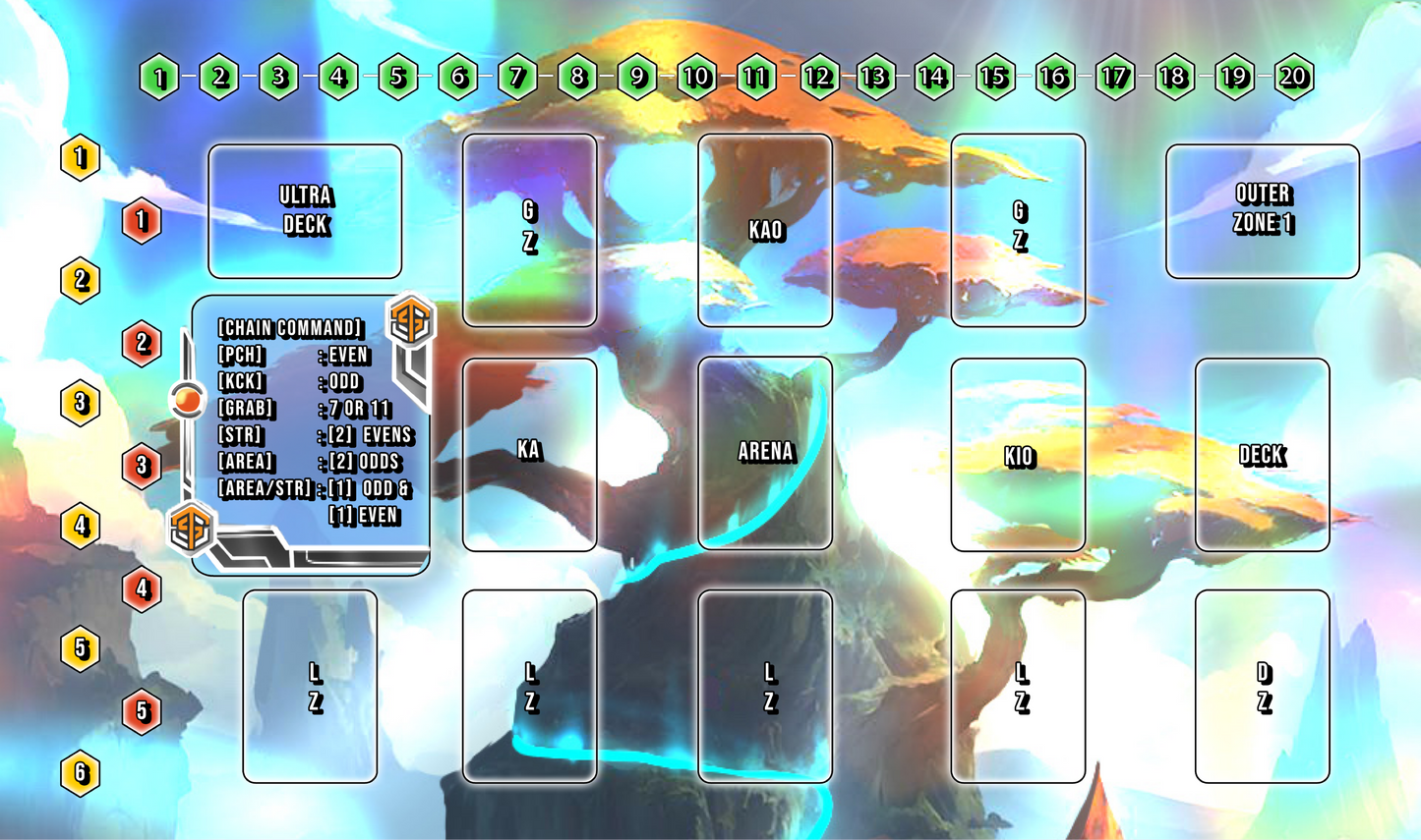 Playmat: Land of Mana North