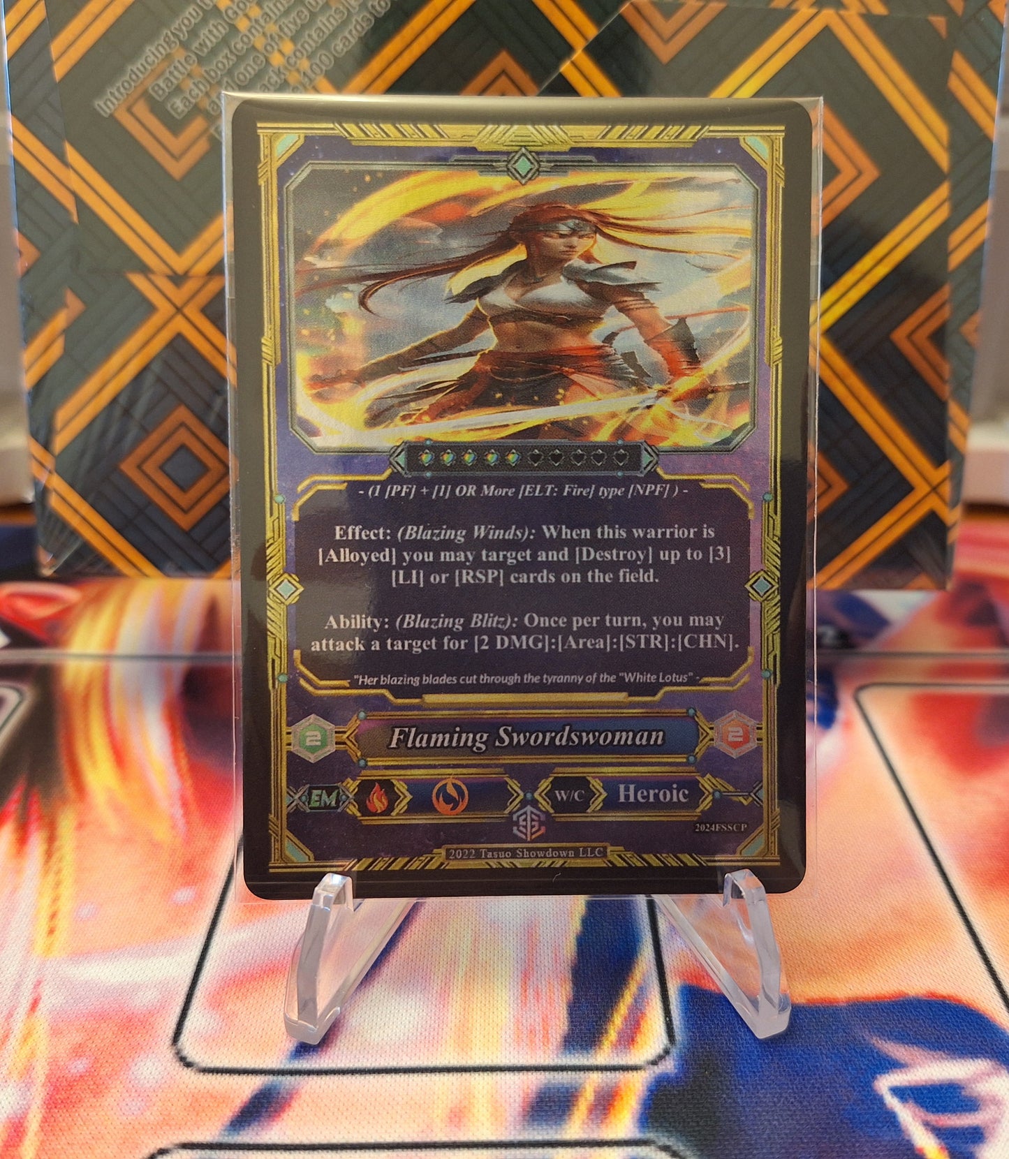 Promo Card: Flaming Swordswoman