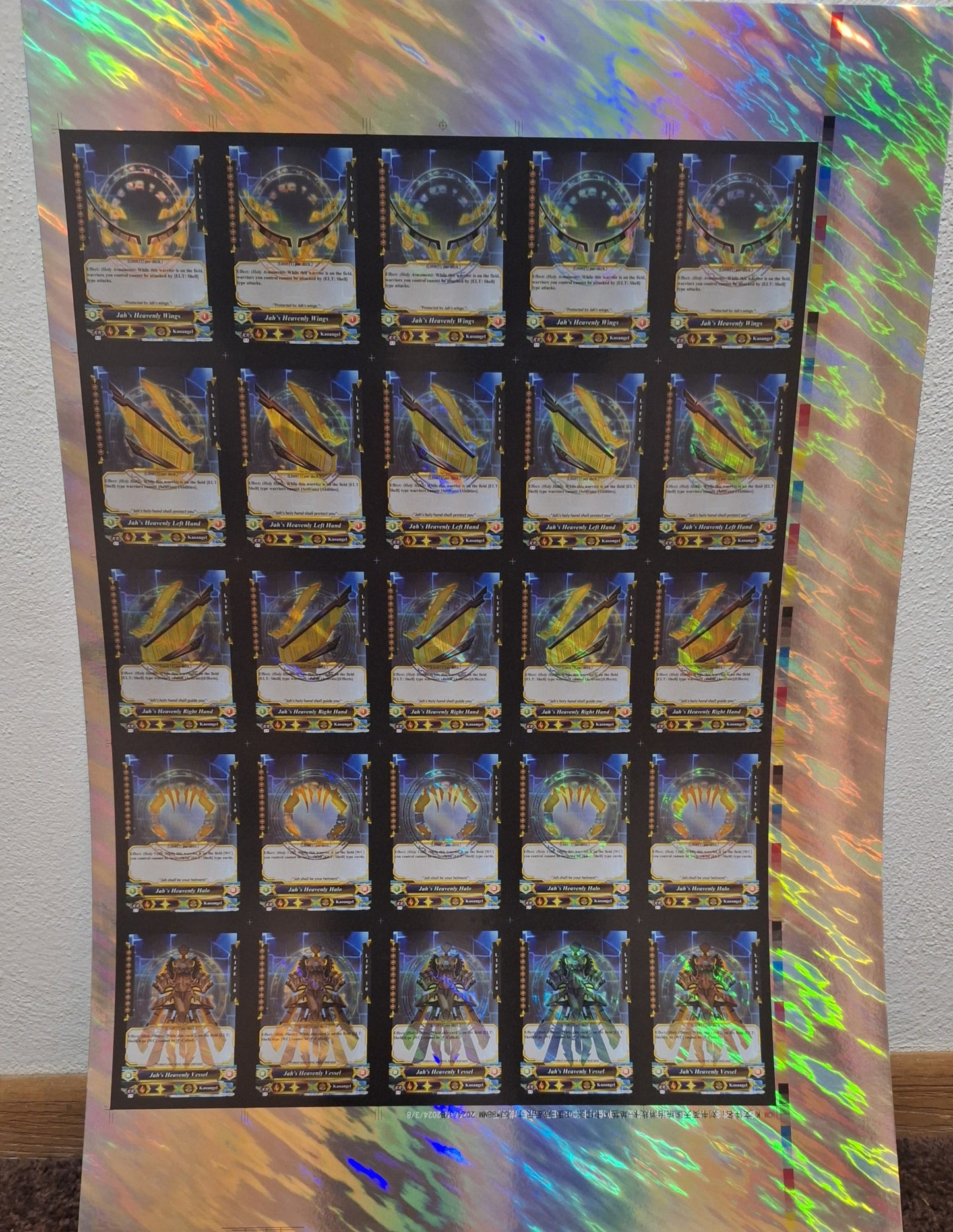 Hierarchy of the Heavens Box Topper Uncut Sheet